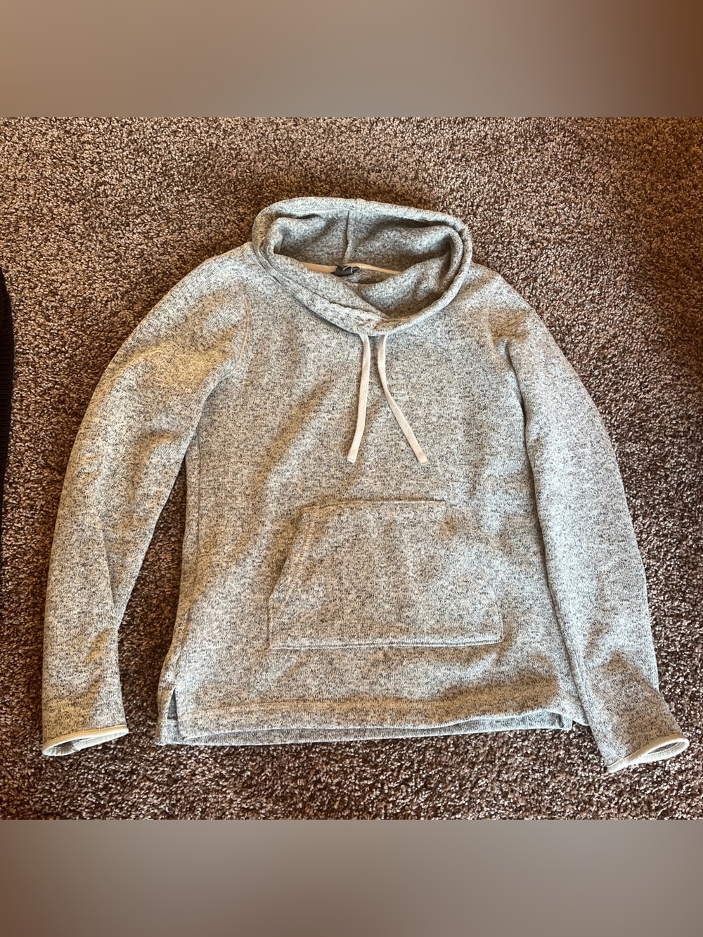 Women’s Gray Pullover Sweatshirt - Soft Funnel Neck